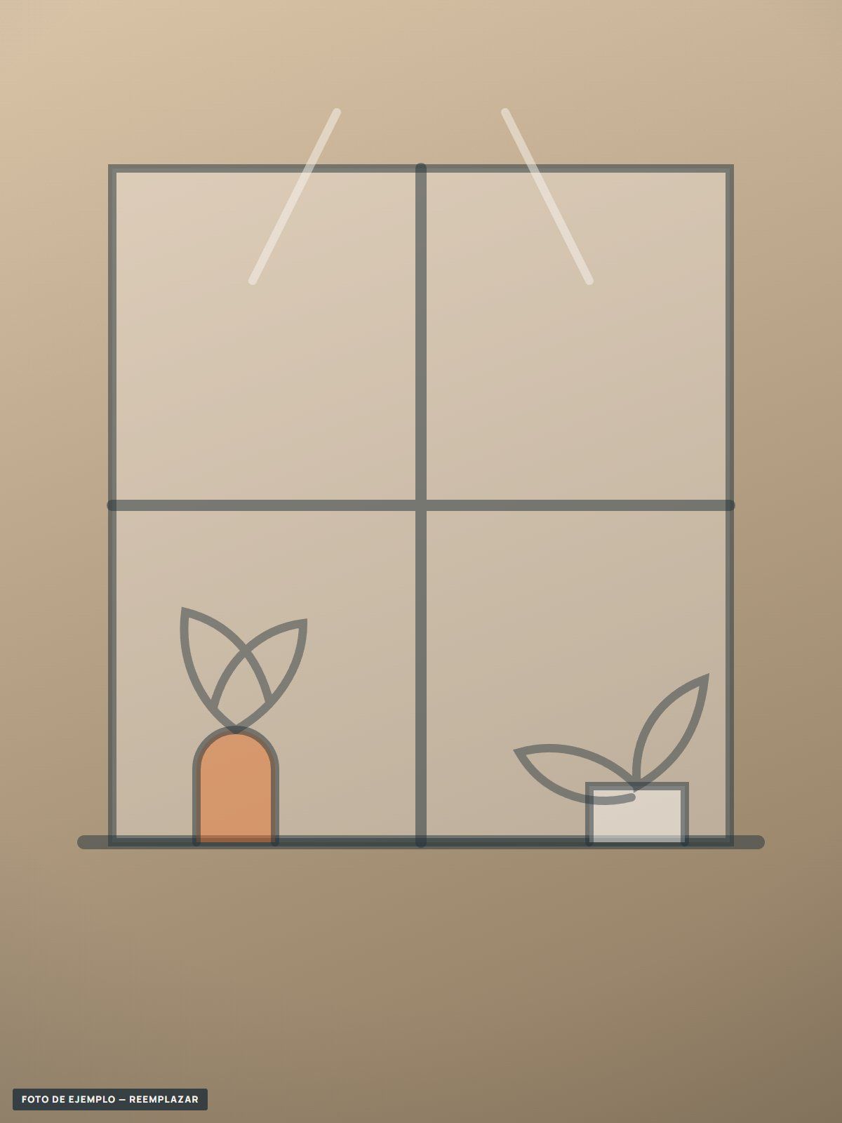La ventana a la calle, con plantas